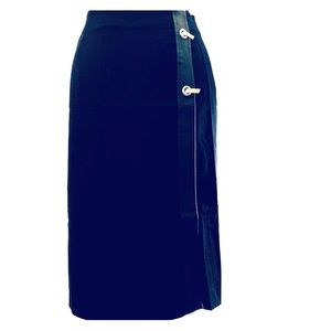 Alfani long faux wrap skirt.